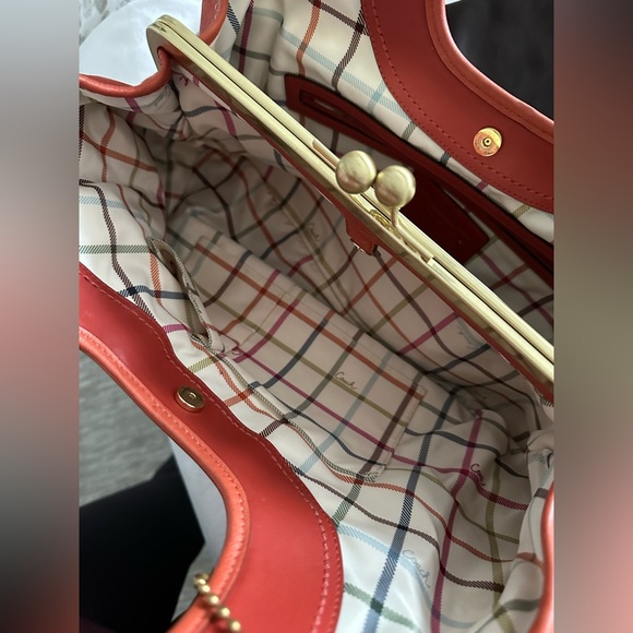 Coach Burnt Orange Leather Satchel - Picture 3 of 14